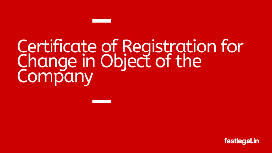 Certificate for Object Change