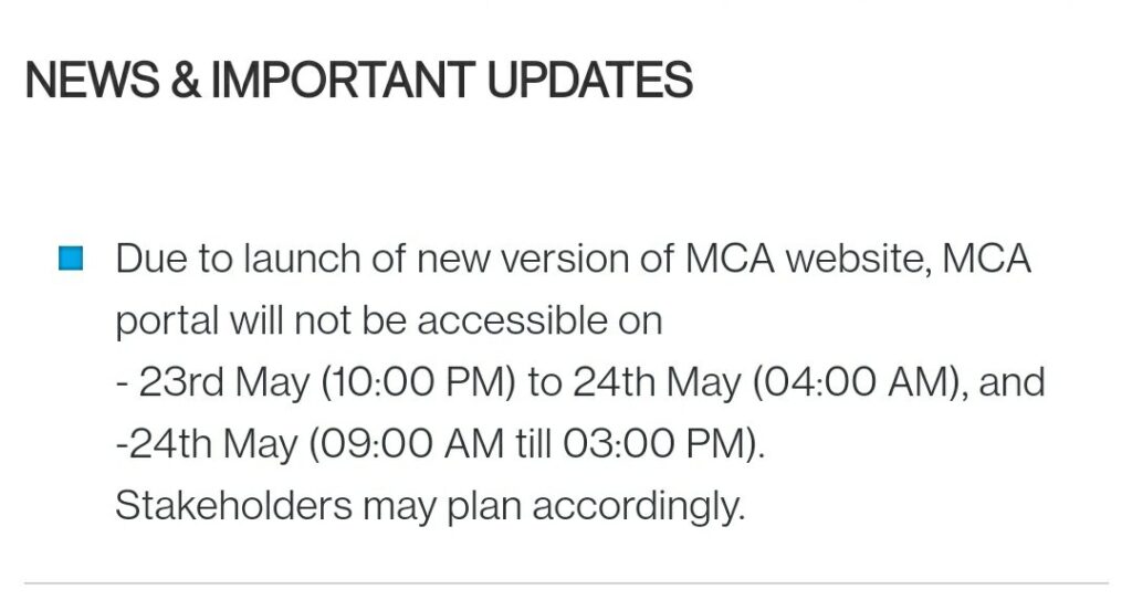 MCA To Launch New Version (V3) Of MCA21 Today Fastlegal